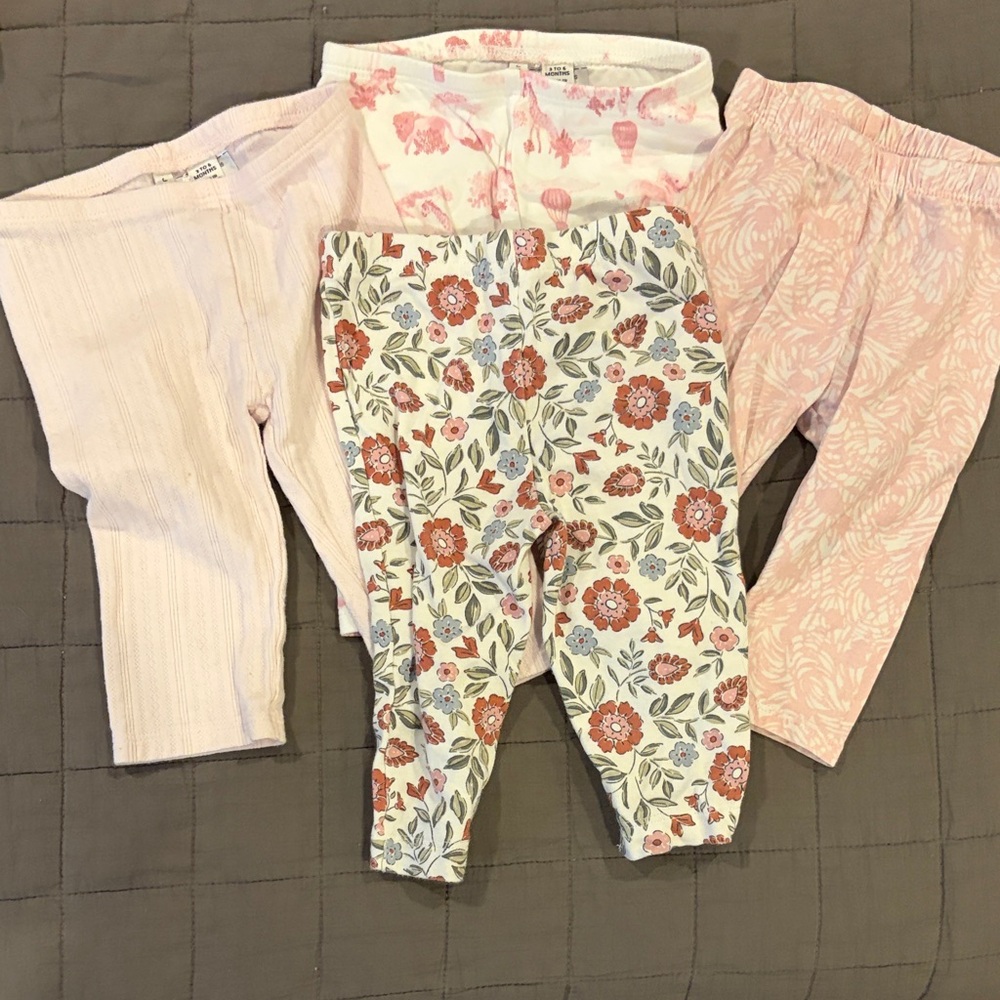 3-6mo Baby Girls Floral & Pink Leggings Janie & Jack and others